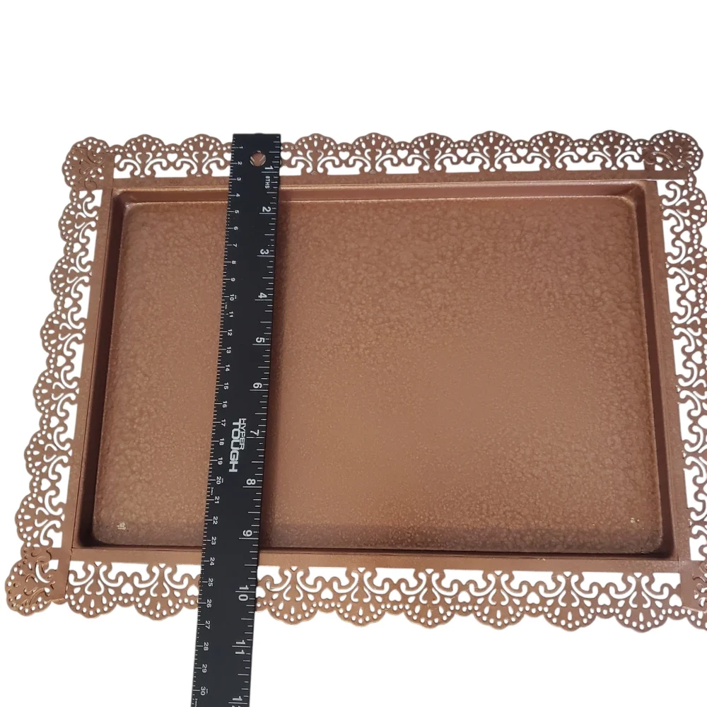 Metal Jewelry Trays 2 Piece Gold / Copper Color Organization